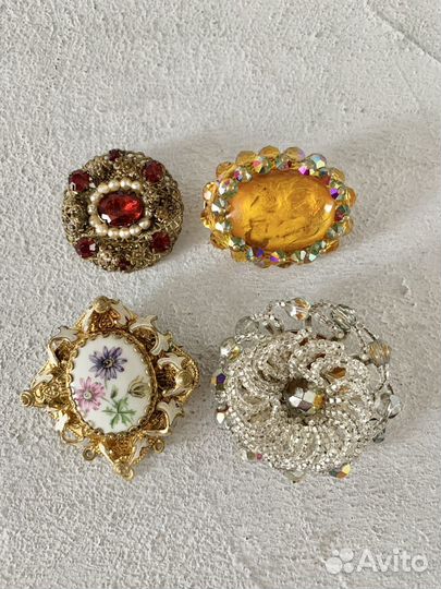 Брошь винтаж чехословакия