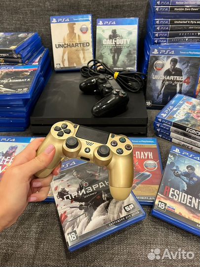 Ps4 pro 7208 1tb с играми