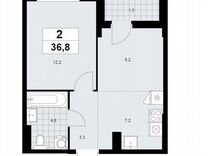 2-к. квартира, 35,5 м², 2/10 эт.