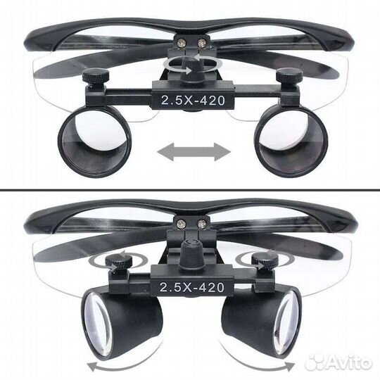 Бинокулярные очки с осветителем