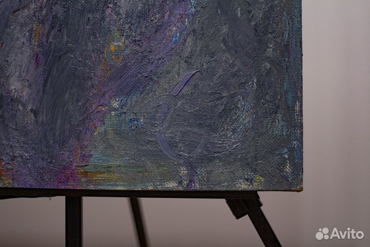 Картина Сергея Федотова, Дельфиниумы, х/м, 80*60