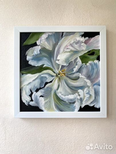 Картина маслом тюльпан