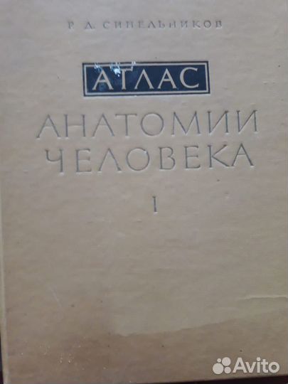 2 тома атласа анатомии Синельникова