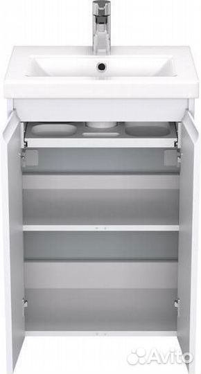 Тумба с раковиной Velvex Klaufs 50.2D белая, напол