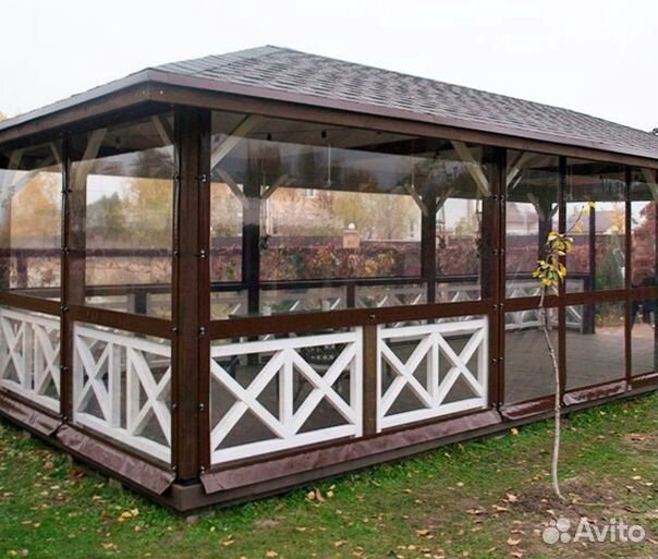 Мягкие окна для кафе летней веранды беседки