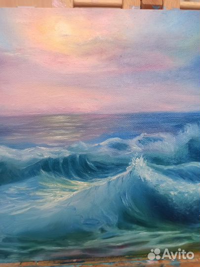 Картина маслом на холсте море
