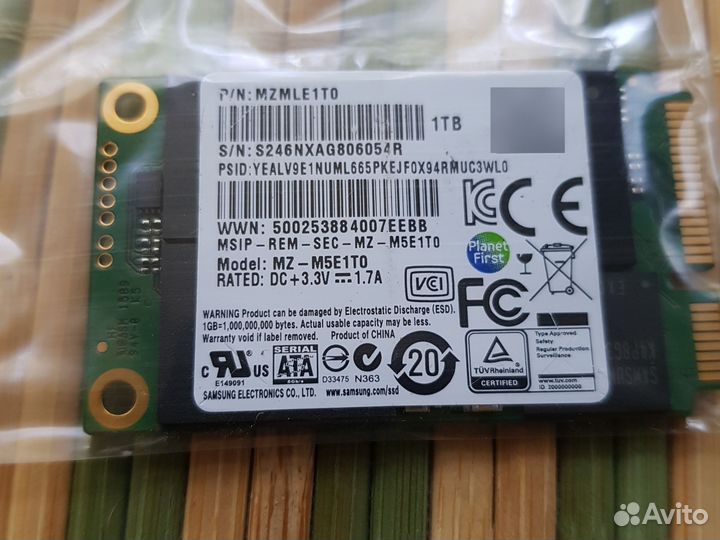 Samsung SSD mSata 850 evo 1 Tb