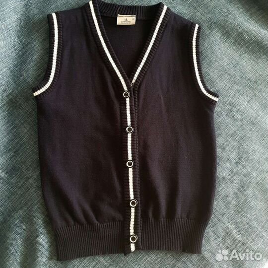 Жилет школьный для мальчика т/синий