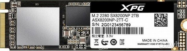 Adata XPG SX8200 Pro 2Tb M.2 2280 ASX8200PNP-2TT-C