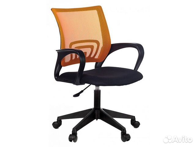 Кресло Бюрократ сн-695 пластик черный/сетка оранж