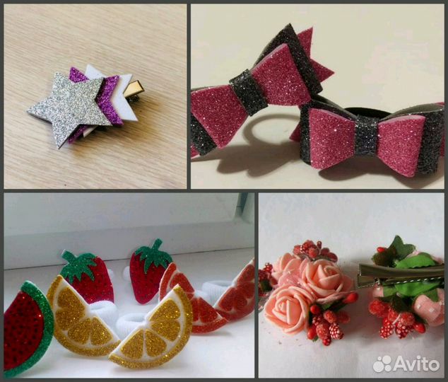 Резинки, заколки, 70р 1шт