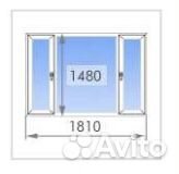 Пластиковое окно 1488х1811 под заказ