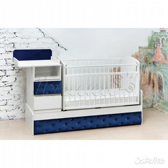 Детская кроватка трансформер с маятником