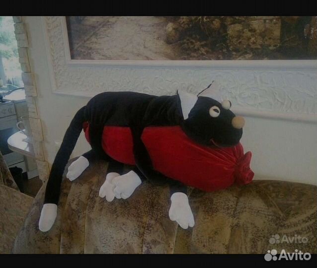 Подушка в виде кота винтаж ретро