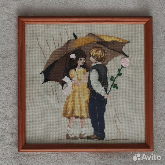 Готовая вышивка 30х30 - комплект из 2 картин