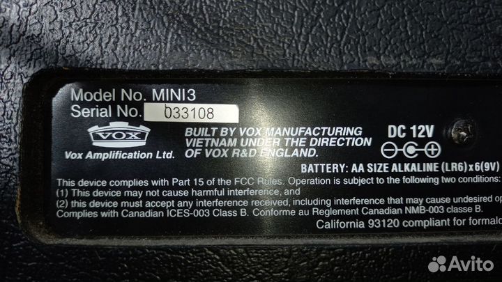 VOX mini3-G2 Black