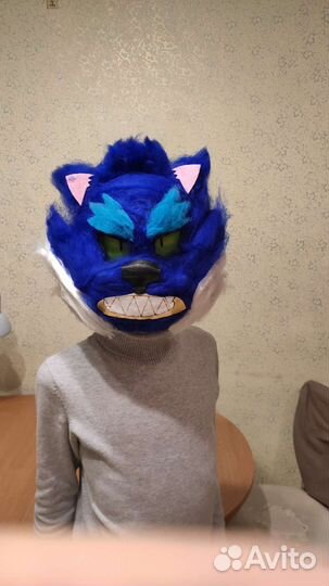 Маска косплей leon brawl stars ручная работа