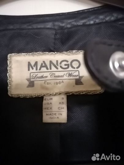 Куртка кожаная Mango, 42 размер