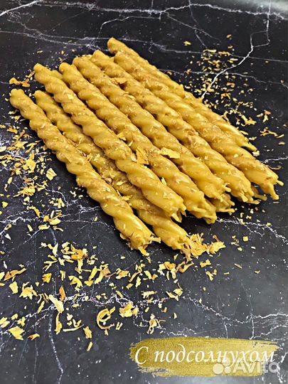 Свеча с подсолнухом