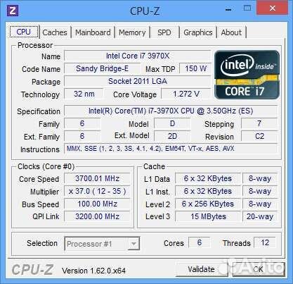 Процессор Intel core i7 3970X
