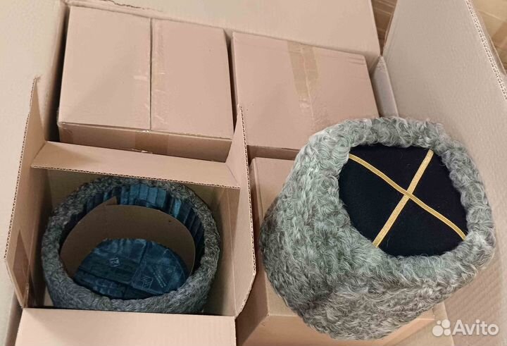 Папаха меховая из каракуля серого цвета