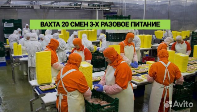 Упаковщик с проживанием и питанием вахта