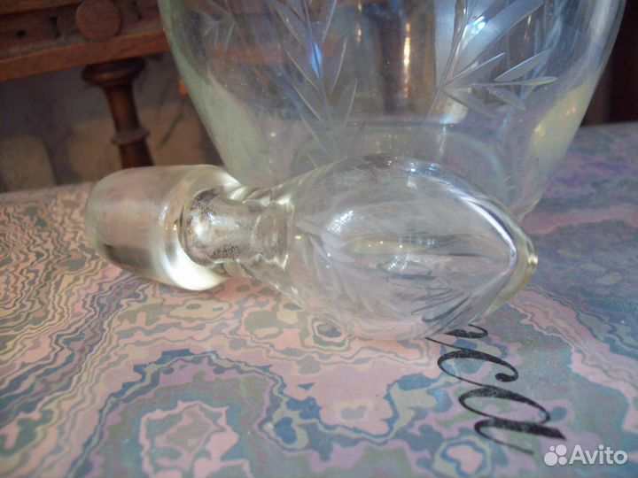 Шикарный Графин для вина, притертая пробка СССР