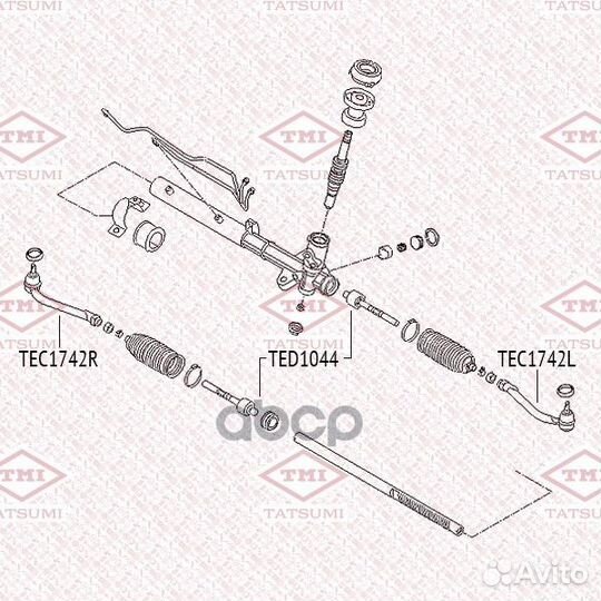 Тяга рулевая L/R KIA Cerato/Forte 08- TED1044