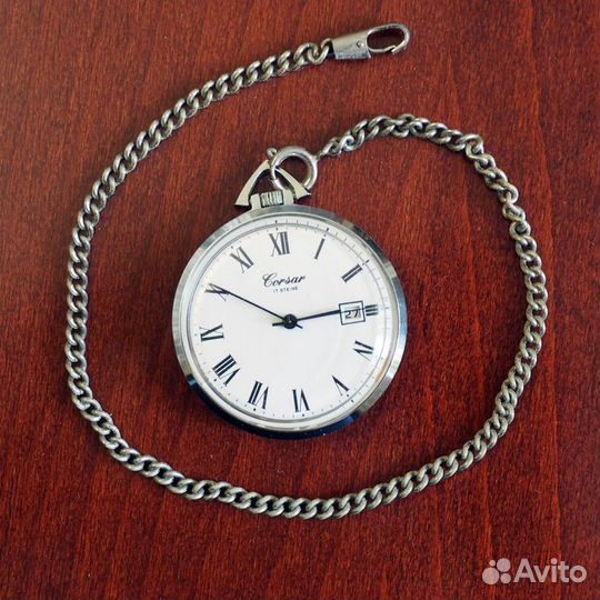 Corsar винтажные карманные механические часы