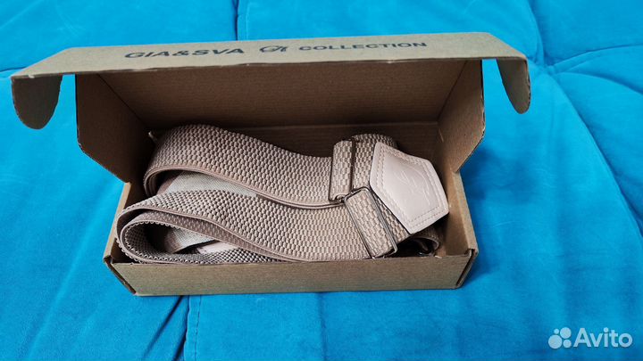 Подтяжки широкие бежевые