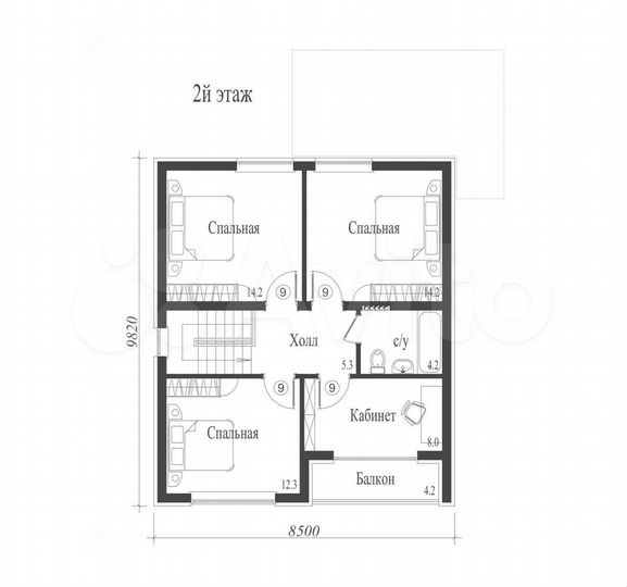 Дом 130 м² на участке 8 сот.