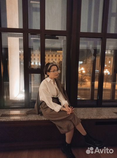 Юбка трапеция шерстяная