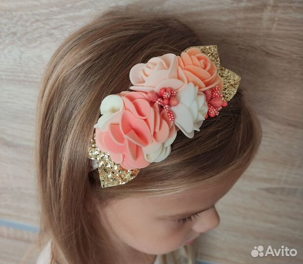 Повязки на голову и бабочки набор фемели лук