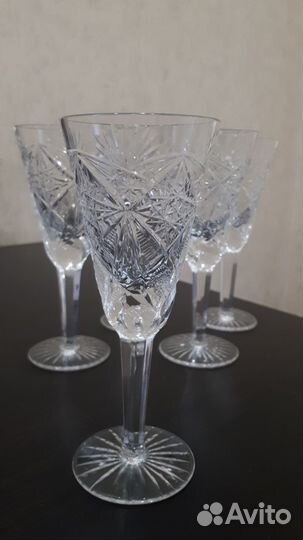Хрустальные рюмки СССР на ножке