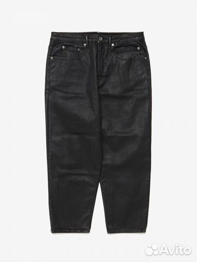 Rick owens Drkshdow Collapse Cropped Black Waxed