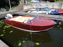 Моторная лодка, катер, деревянный, классический
