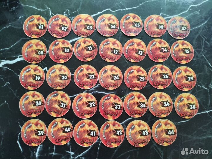 Фишки Сотки Кэпсы разные серии