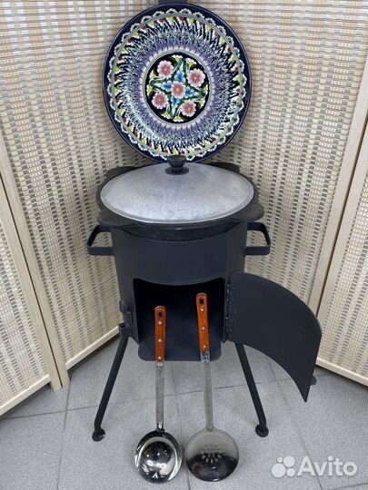 Печь для казана + казан 6 литров