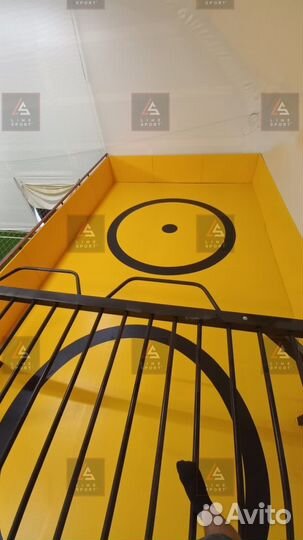 Борцовский ковер 6х6 двухцветный карманы