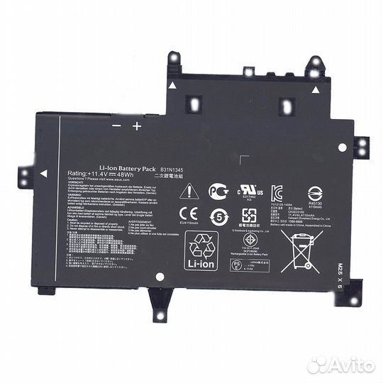 Аккумуляторная батарея для ноутбука Asus TP500LN (B31N1345) 11,4V 48Wh черная