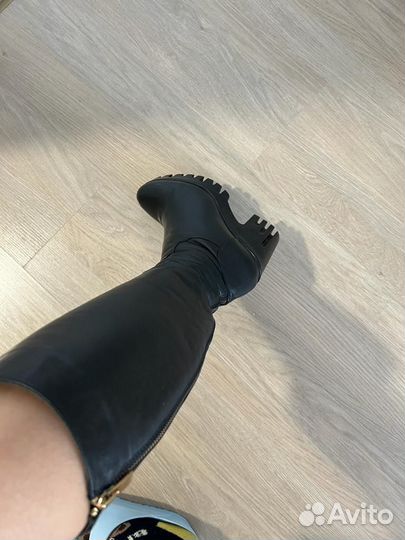 Сапоги еврозима натуральная кожа и мех 38