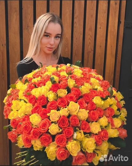 Букет из Голландских роз 101 шт