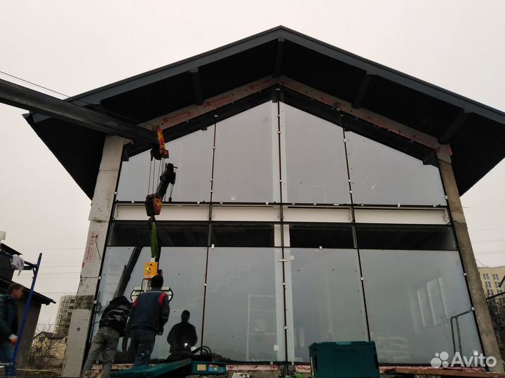 Стеклянные перегородки.все из стекла