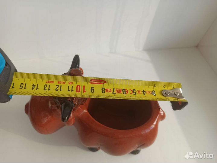 Кашпо для цветов керамическое Бычок