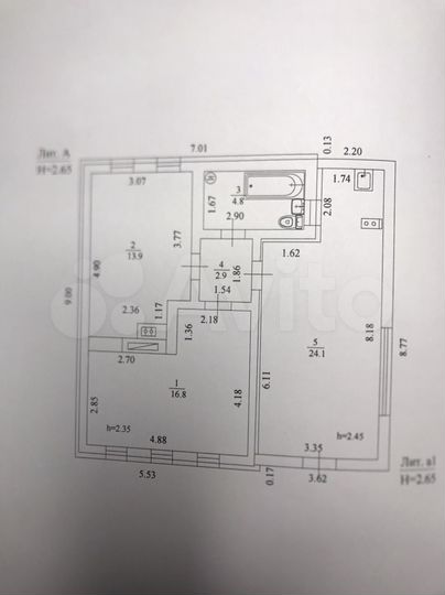 Дом 60 м² на участке 12,5 сот.