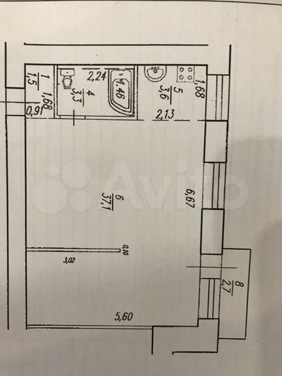 Квартира-студия, 46,3 м², 7/9 эт.