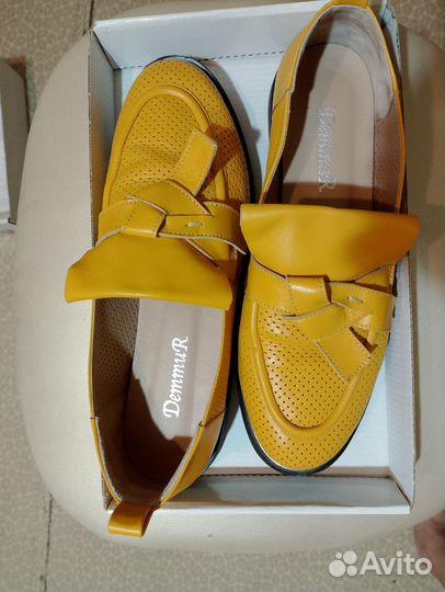 Мокасины кожаные 39 размер