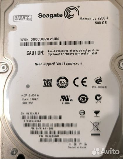 Жесткий диск HDD 500 гб 2.5