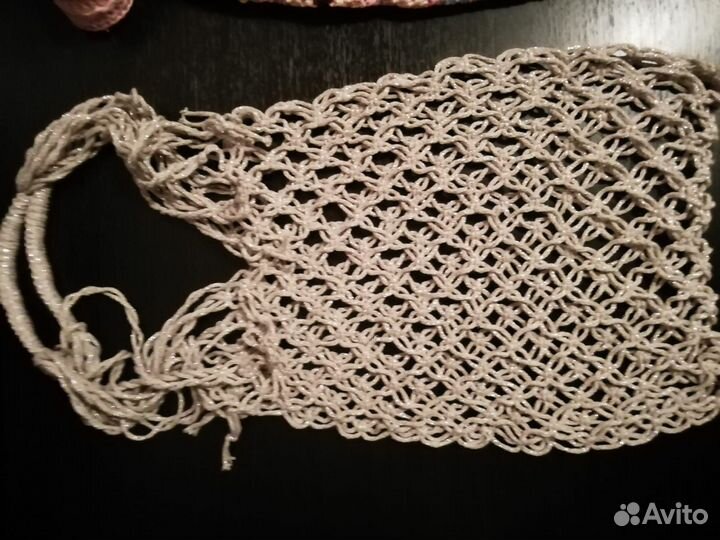 Сумка и сетка вязаная ручной работы
