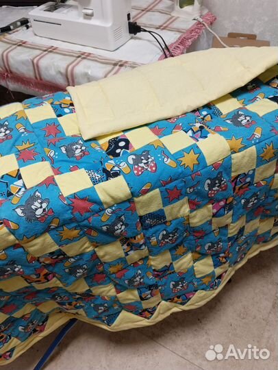 Детское одеяло лоскутное